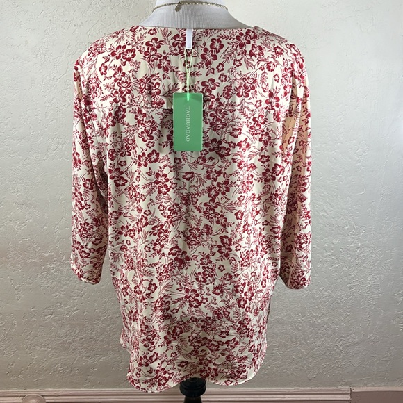 TAOHUADAO WOMENS CASUAL LOOSE TUNIC TOP FOR LEGGINGS CHIFFON BLOUSE 2X - Picture 3 of 5